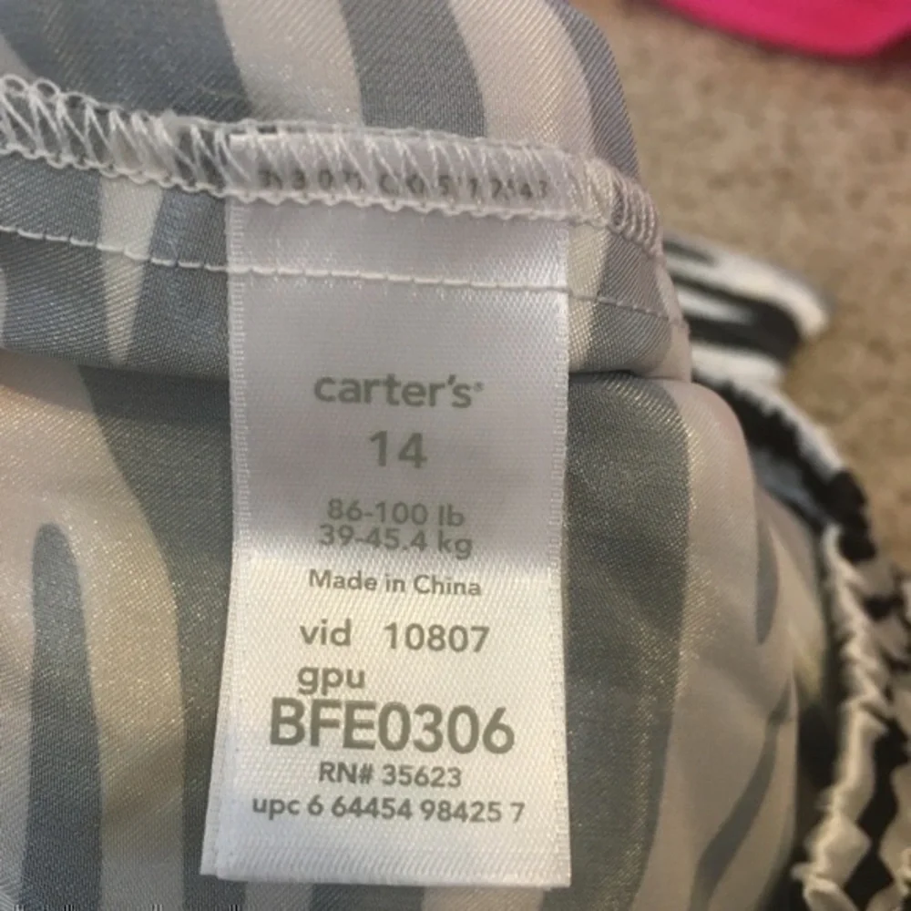 Carter’s Girls size 14 big sister pajamas